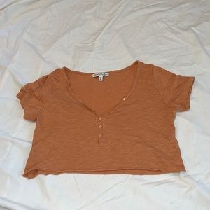 Express burnt orange xs crop top